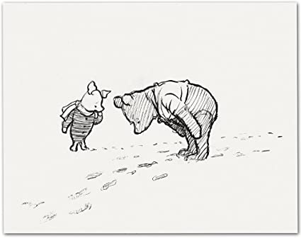 Pooh and Piglet footprints